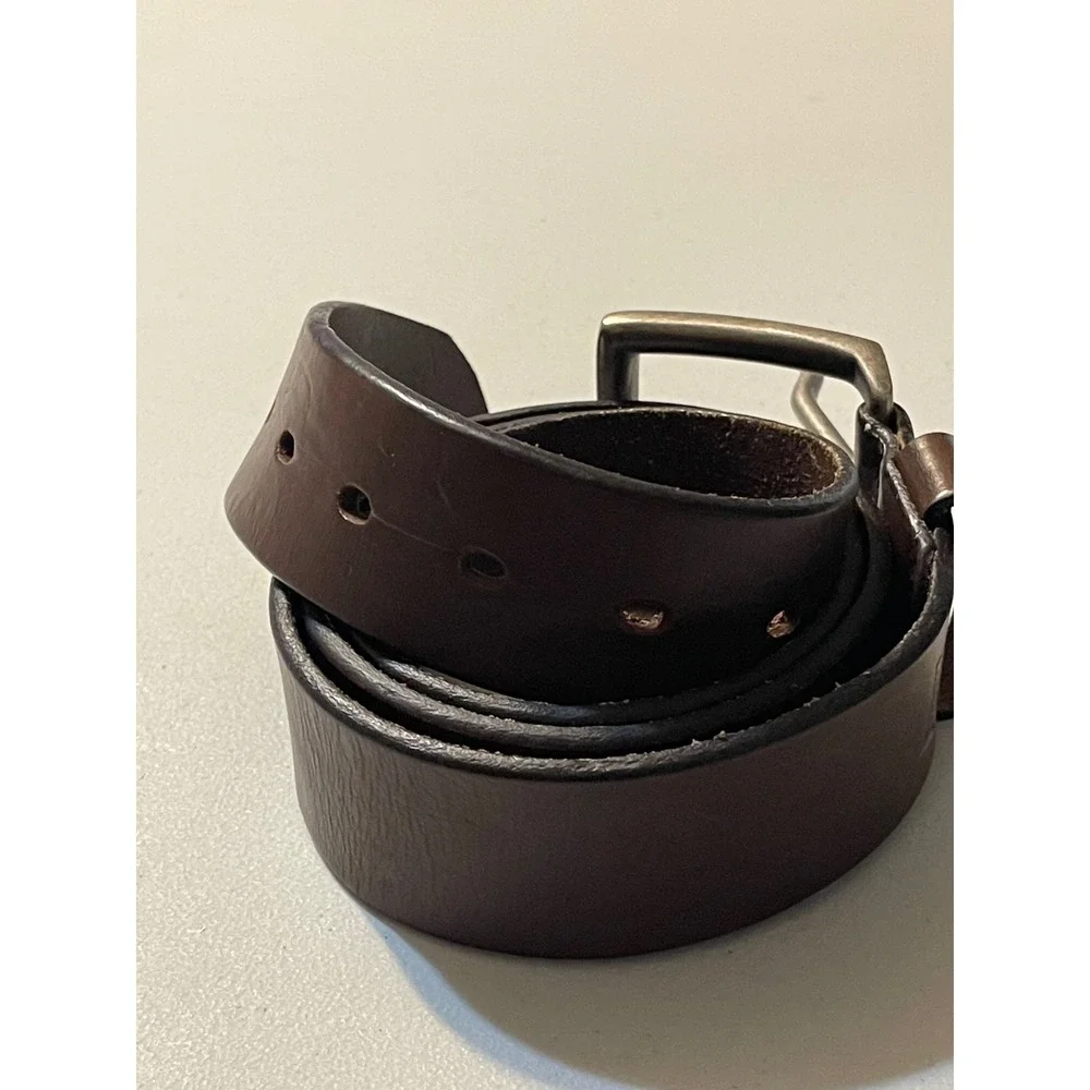 Levi's‎ Leather Belt Women L 38-40 Brown Silver Buckle Casual Accessory